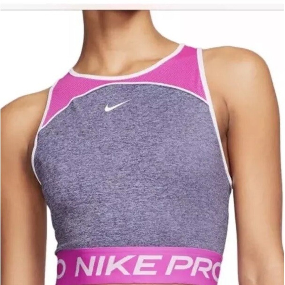 Women's Nike Pro DR-FIT Space Dye‎ Crop Tank Top Sz XL CJ3646